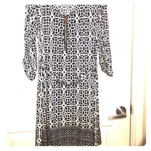 Blue and White Dress